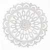 Floral Mandala Wall Medallion – White (24”)